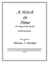 A Stitch in Time SATB choral sheet music cover